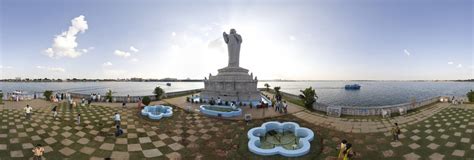 Buddha Statue in the Hussain sagar lake 360 Panorama | 360Cities