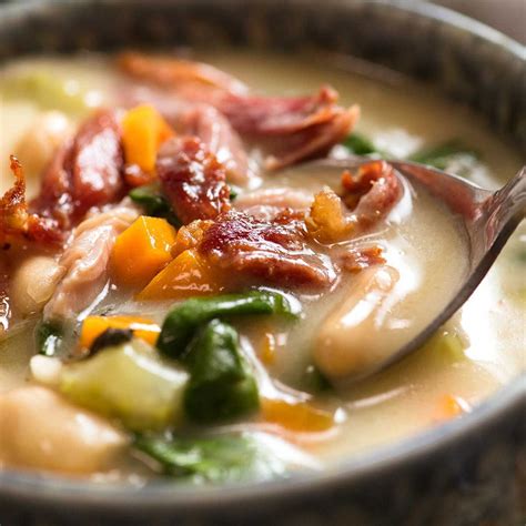 Creamy Ham Bone Soup with Beans | RecipeTin Eats