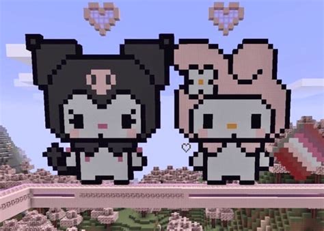 My Melody and Kuromi in Minecraft