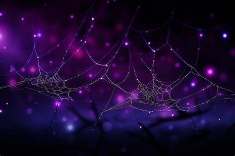 Premium AI Image | Spider Web Royalty Purple Background in Stylish Capture