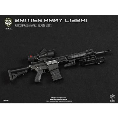 British Army L129A1 Sharpshooter Rifle (Black) GREEN WOLF GEAR - Machinegun