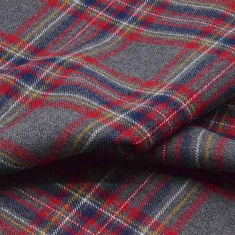 Plaid wool fabric by the yard | Etsy