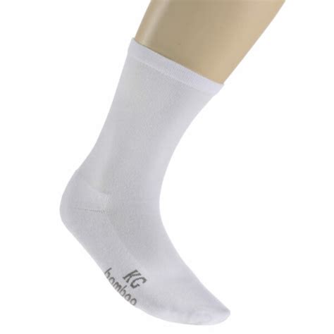 Bamboo Loose Top Business Sock White ( New Arrival ) - Kingston Grange