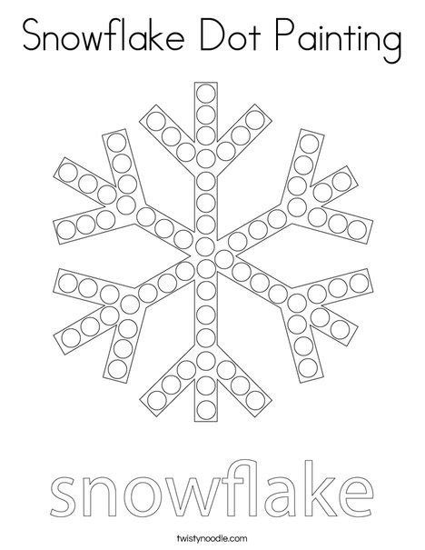 Snowflake Dot Painting Coloring Page - Twisty Noodle