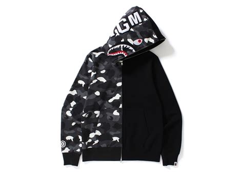 Bape City Camo Half Shark Full Zip Hoodie Bathing Ape