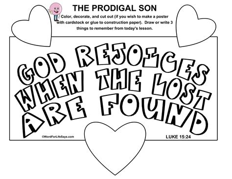 Printable Prodigal Son Craft