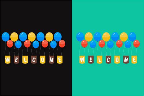 Colorful Balloons and Welcome Banner Graphic by emuchy1999 · Creative ...