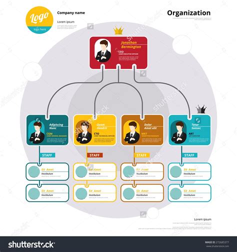 Organization chart, Coporate structure, Flow of organizational. Vector ...