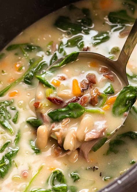 Creamy Ham Bone Soup with Beans | RecipeTin Eats