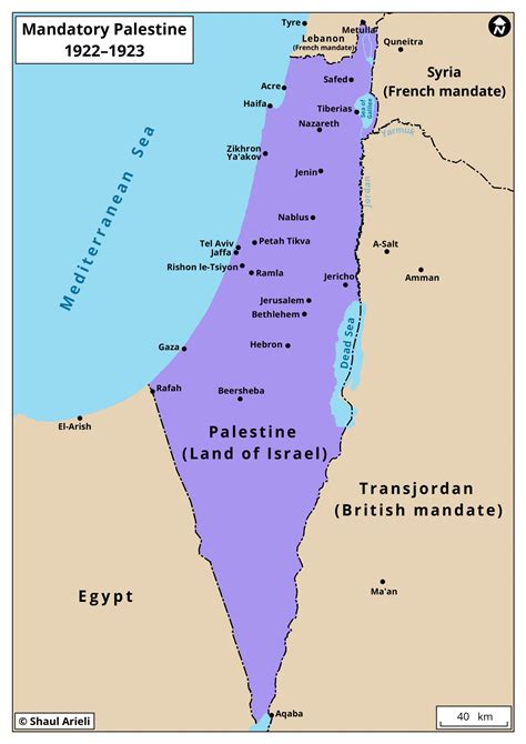 Map Of Palestine Before 1948