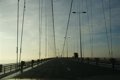 Road Bridge Over the River Humber, Humber Bridge Toll Bridge Stock ...