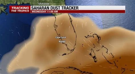 Saharan dust arrives in Southwest Florida after a 6 thousand miles journey from Africa... Again ...