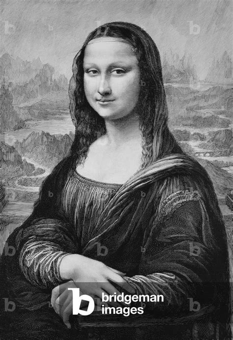 Image of Mona Lisa by Leonardo da Vinci, Historical, digital reproduction of by Vinci, Leonardo ...