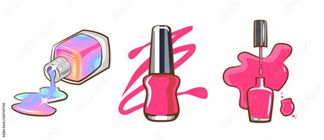 nail polish vector clipart graphic design Stock Vector | Adobe Stock