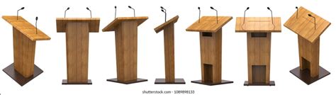 3d Rendering Wooden Podium Microphone Isolated Stock Illustration 1089898133 | Shutterstock