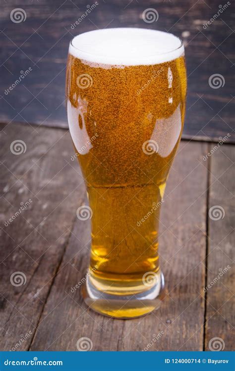 Lager Draft Beer in a Glass Stock Photo - Image of path, draft: 124000714