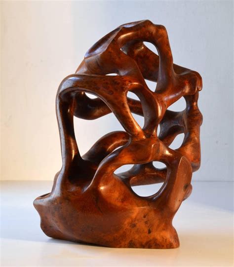 Large 1970s Abstract Organic Sculpture Hand-Carved in Yew at 1stDibs ...