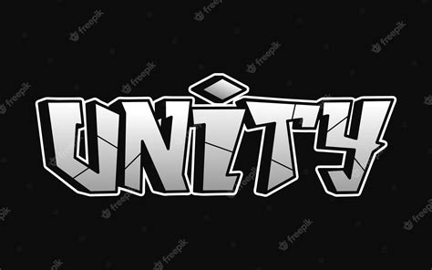 Premium Vector | Unity word graffiti style letters