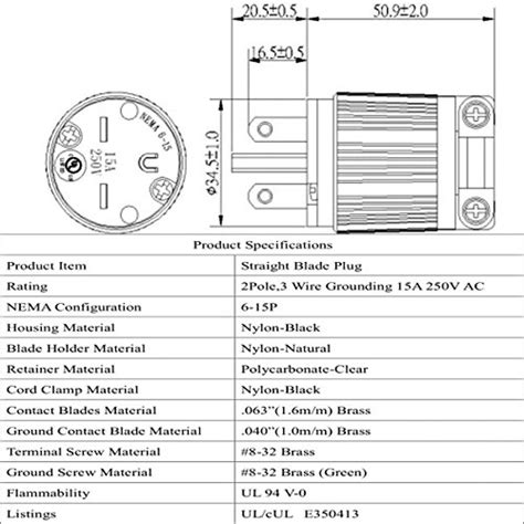 Nema 6 15 Plug Wiring Diagram - Care Kit