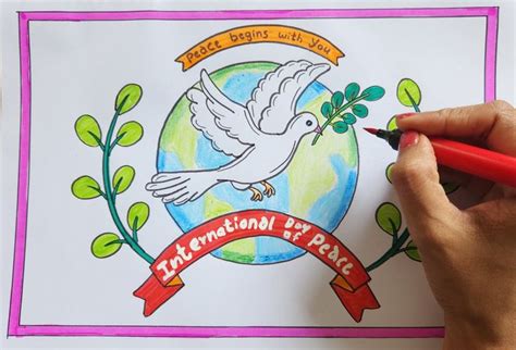 World Peace day drawing, International day of Peace poster making ...