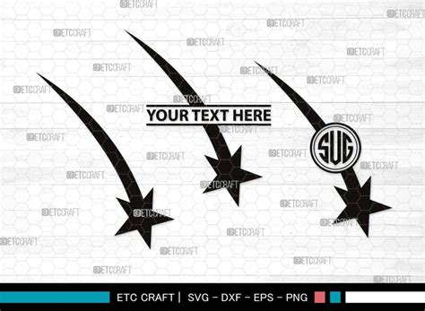 Stars Monogram, Stars Silhouette, Stars SVG, Glowing Stars Svg, Shooting Stars Svg, Sparkle ...