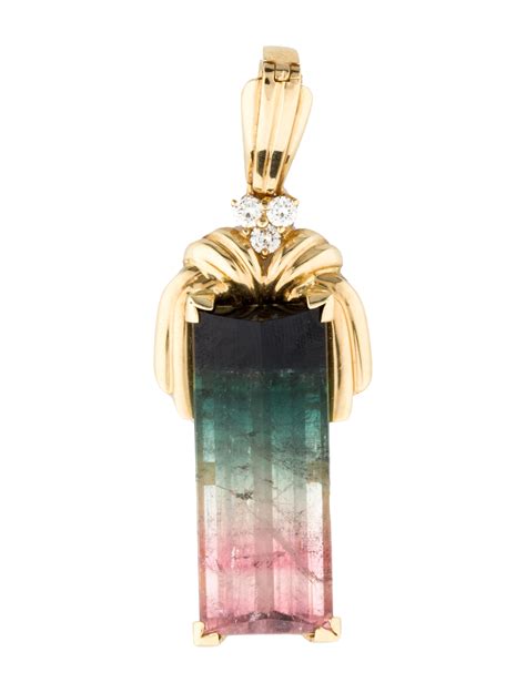 Watermelon Tourmaline Pendant - Jewelry - FJP20150 | The RealReal