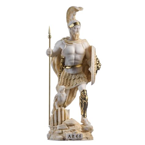 Ares Mars God of War Zeus Son Roman Statue Alabaster Gold Tone - Etsy