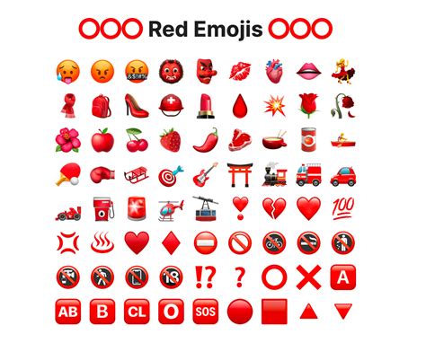 +30 Red Emojis Meanings Explained (Copy & Paste) - Eggradients.com