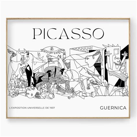 Pablo Picasso Guernica Print Black and White Picasso Art - Etsy