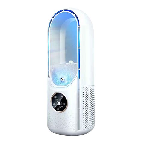 SDJMa Bladeless Fan, Portable Desk Fan with Night Light & Timer, Personal Cooling Fan with 6 ...