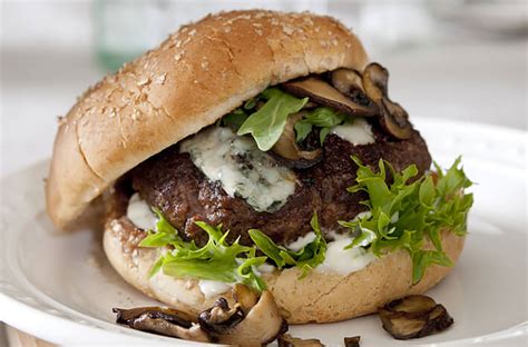 Mushroom and Blue Cheese Venison Burger Recipe - Game & Fish