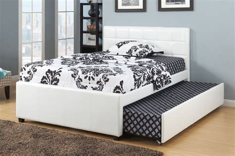 Adena White Full Bed With Trundle | Full Platform Beds