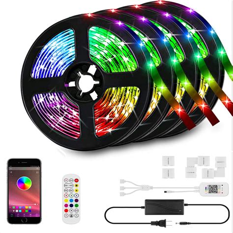 Amazon.com: 66ft/20M LED Strip Lights Kit,LED Tape Strips,RGB LED Light Strips,Sync to Music ...