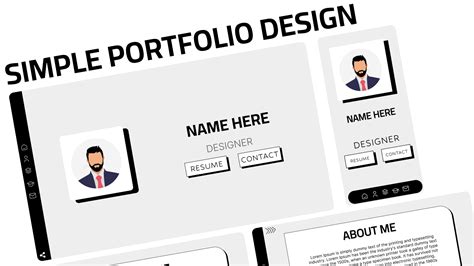 Simple Portfolio Website Design Responsive | Figma