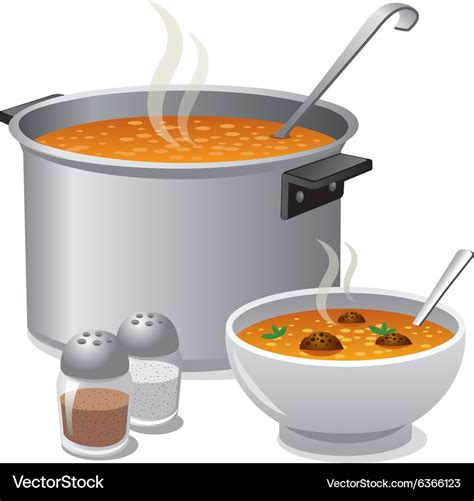 Hot soup Royalty Free Vector Image - VectorStock