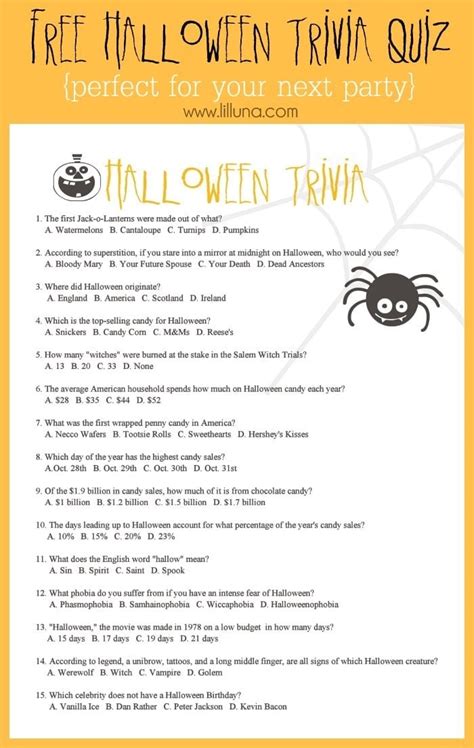 FREE Halloween Trivia Quiz