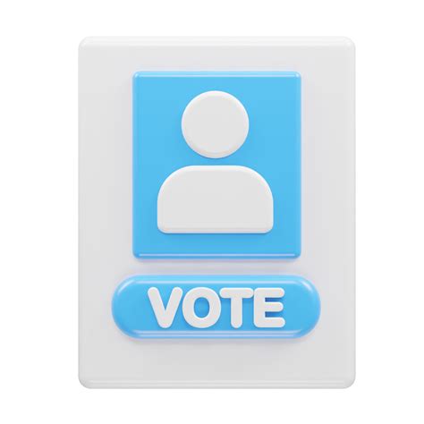 Vote icon illustration 3d rendering 38054719 PNG