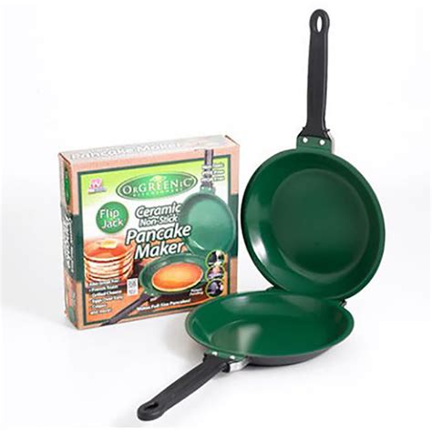 Double Side Frying Pan Green Non-stick Flip Frying Pan With Ceramic Coating