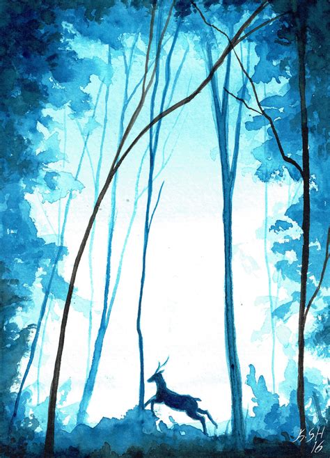 Jumping deer by KaritaArt on DeviantArt