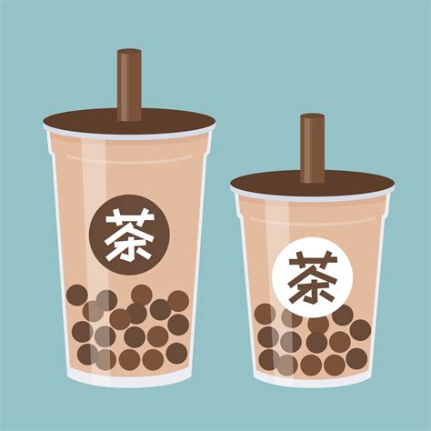 Bubble tea or Pearl milk tea vector illustration 647442 Vector Art at ...