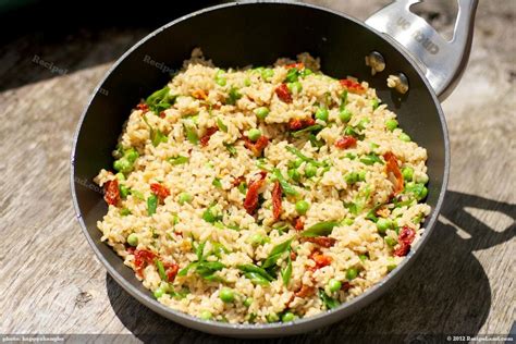 Fried Rice with Peas and Sun-Dried Tomatoes Recipe