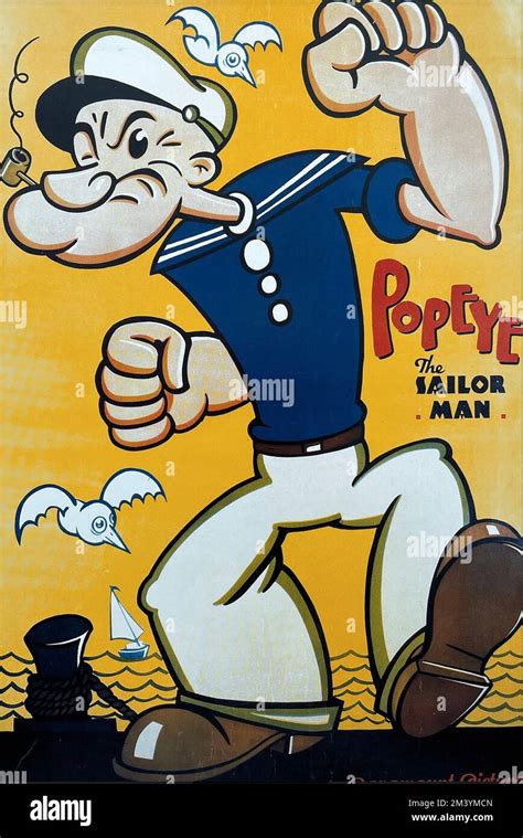 POPEYE THE SAILOR MAN 1934 Paramount Pictures cartoon poster Stock ...