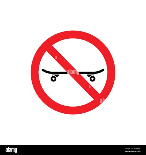 no skateboarding sign simple icon symbol vector isolated on white background Stock Vector Image ...