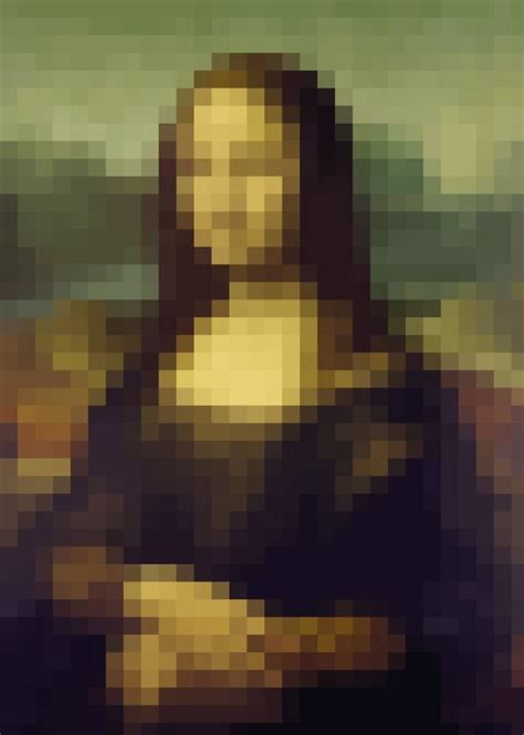 Pixel Art Mona Lisa Pixelated Pinterest Mona Lisa Pixel Art And Art 17420 | The Best Porn Website