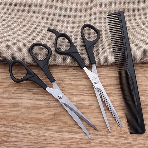 3 Pcs Hair Scissors Cutting Shears Salon Barber Hair Cutting Thinning Hairdressing Set Styling ...