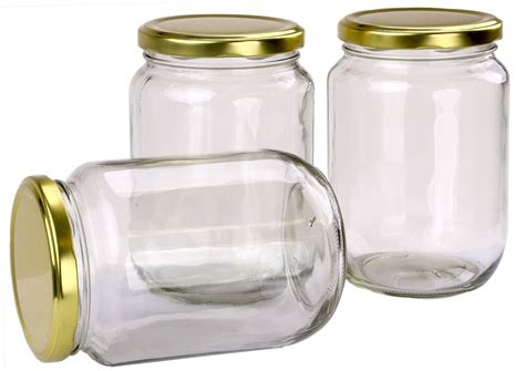 36 pcs Honey Jars - 1kg size - Round Glass Jar with Gold Lid