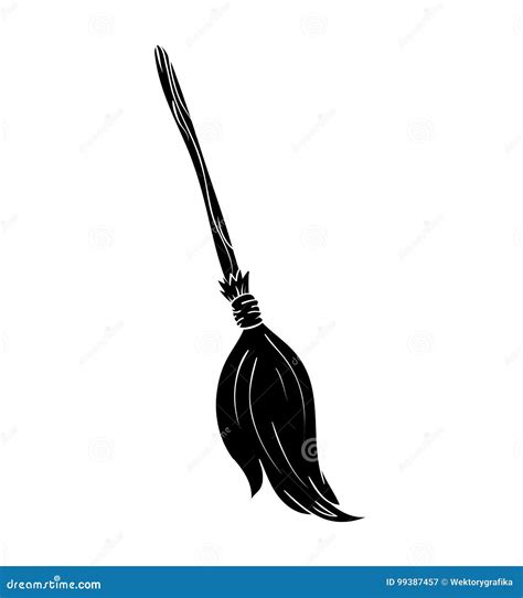 Witch Broom Vector Illustration | CartoonDealer.com #158825328