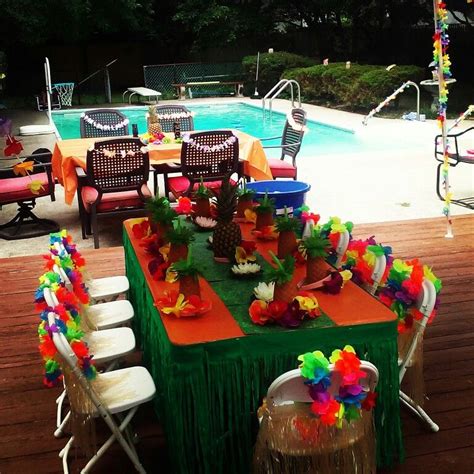 Luau pool party | Luau pool parties, Luau birthday, Luau