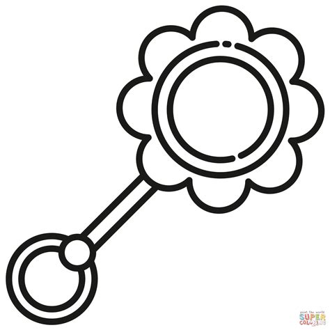 Baby Rattle coloring page | Free Printable Coloring Pages