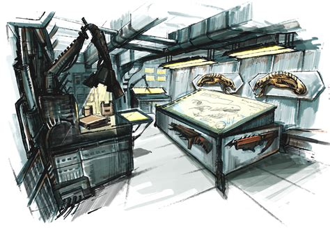 Spaceship Interior Concept Art